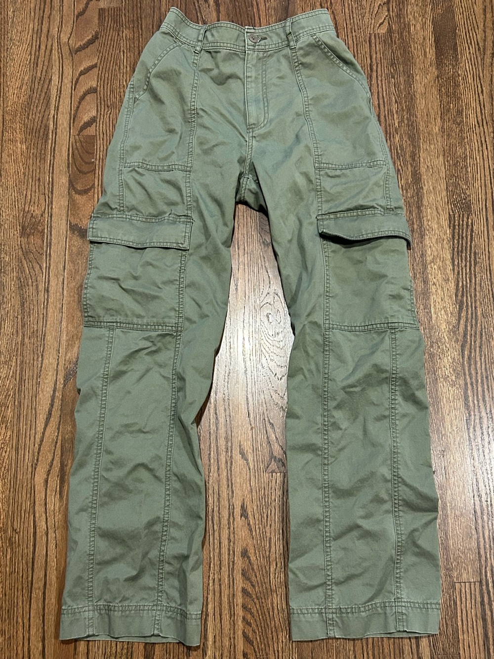 Abercrombie & Fitch Olive Cargo Utility Pants Size 25 Regular High Rise